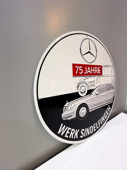 Mercedes-Benz 75 Jahre Werk Sindelfingen Metal Tabela