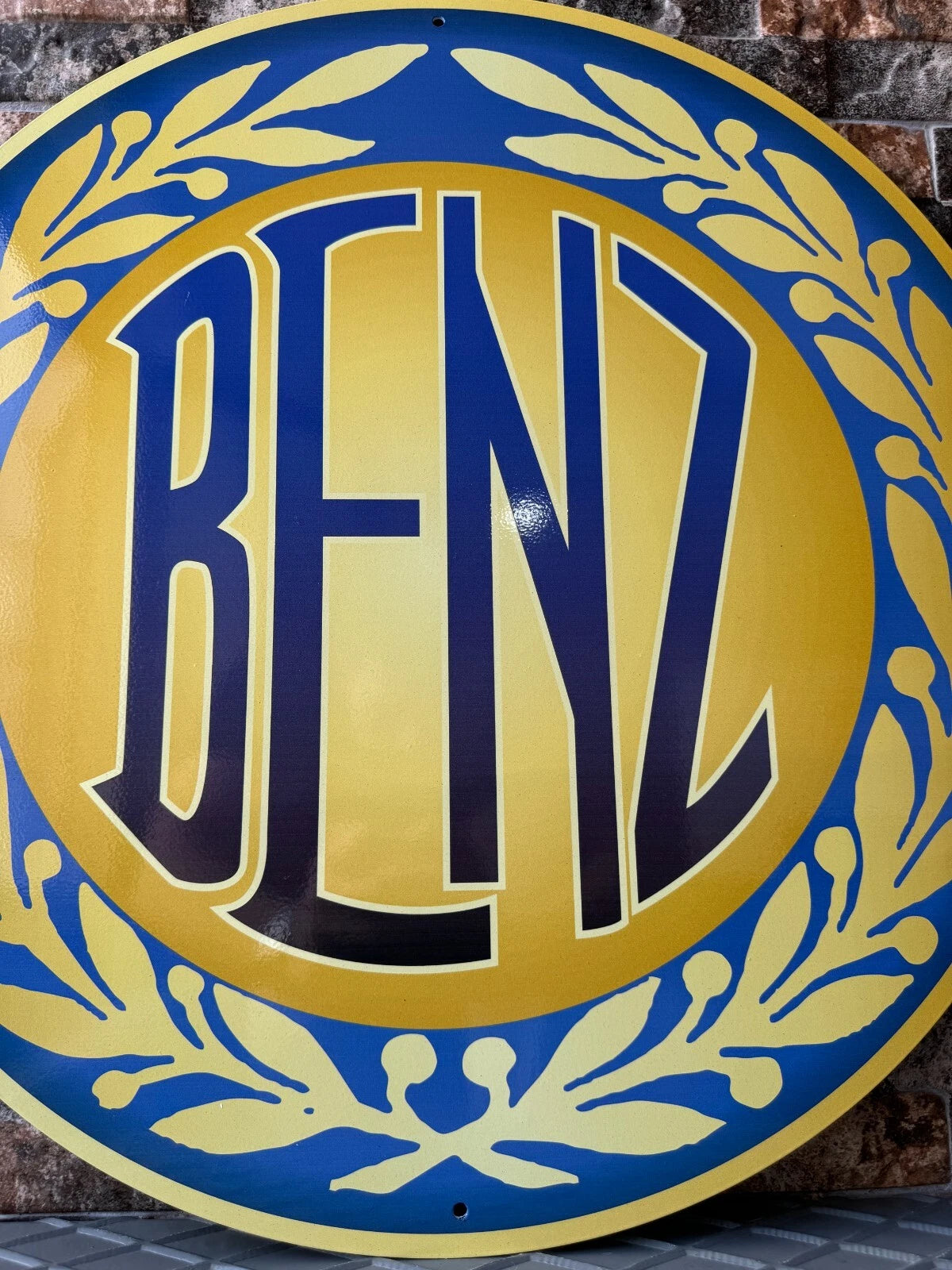 Mercedes-Benz • Old 1909 Mercedes Emblem • Metal Tabela