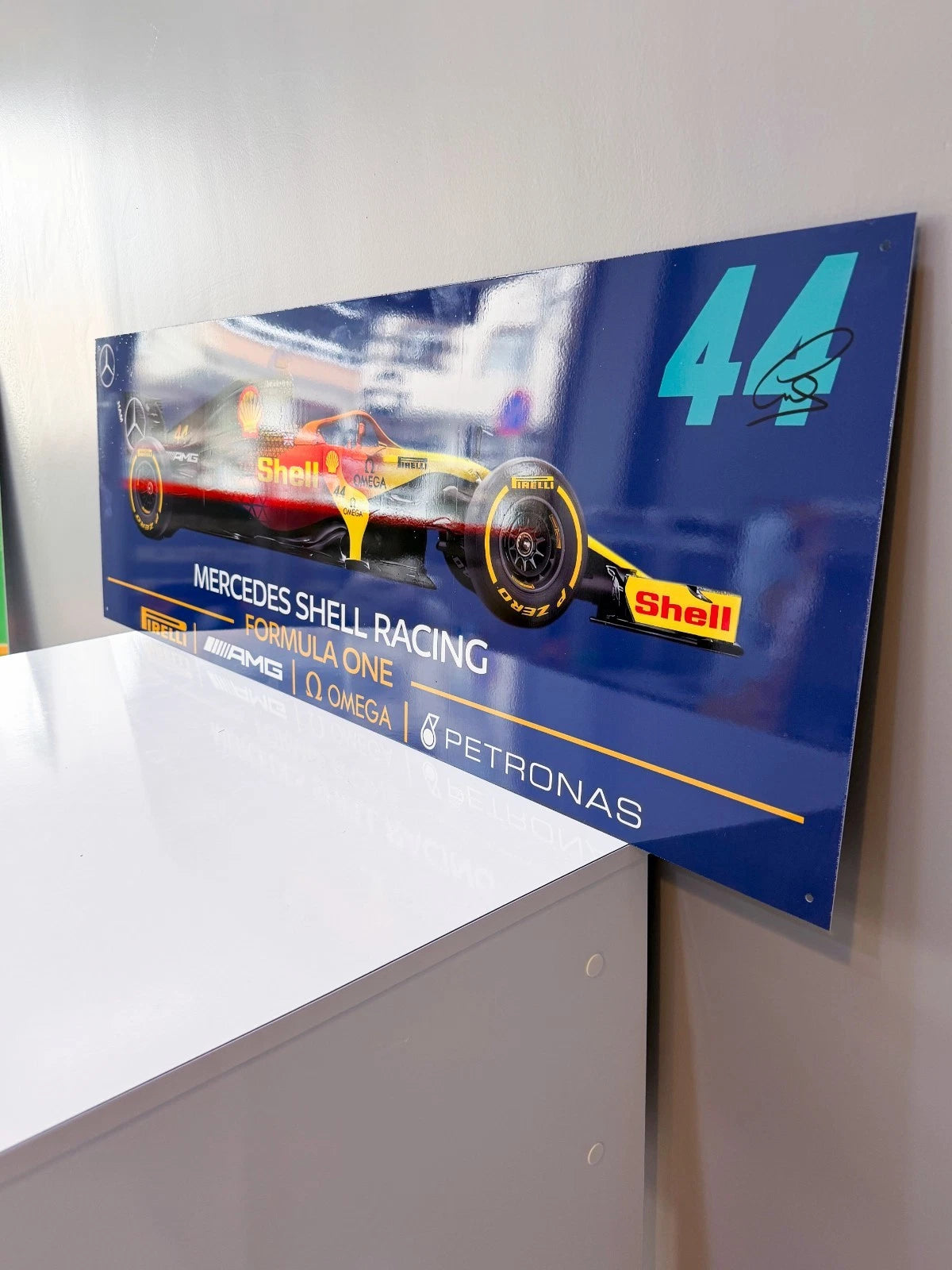Mercedes Shell Racing Formula One - F1 Metal Tabela