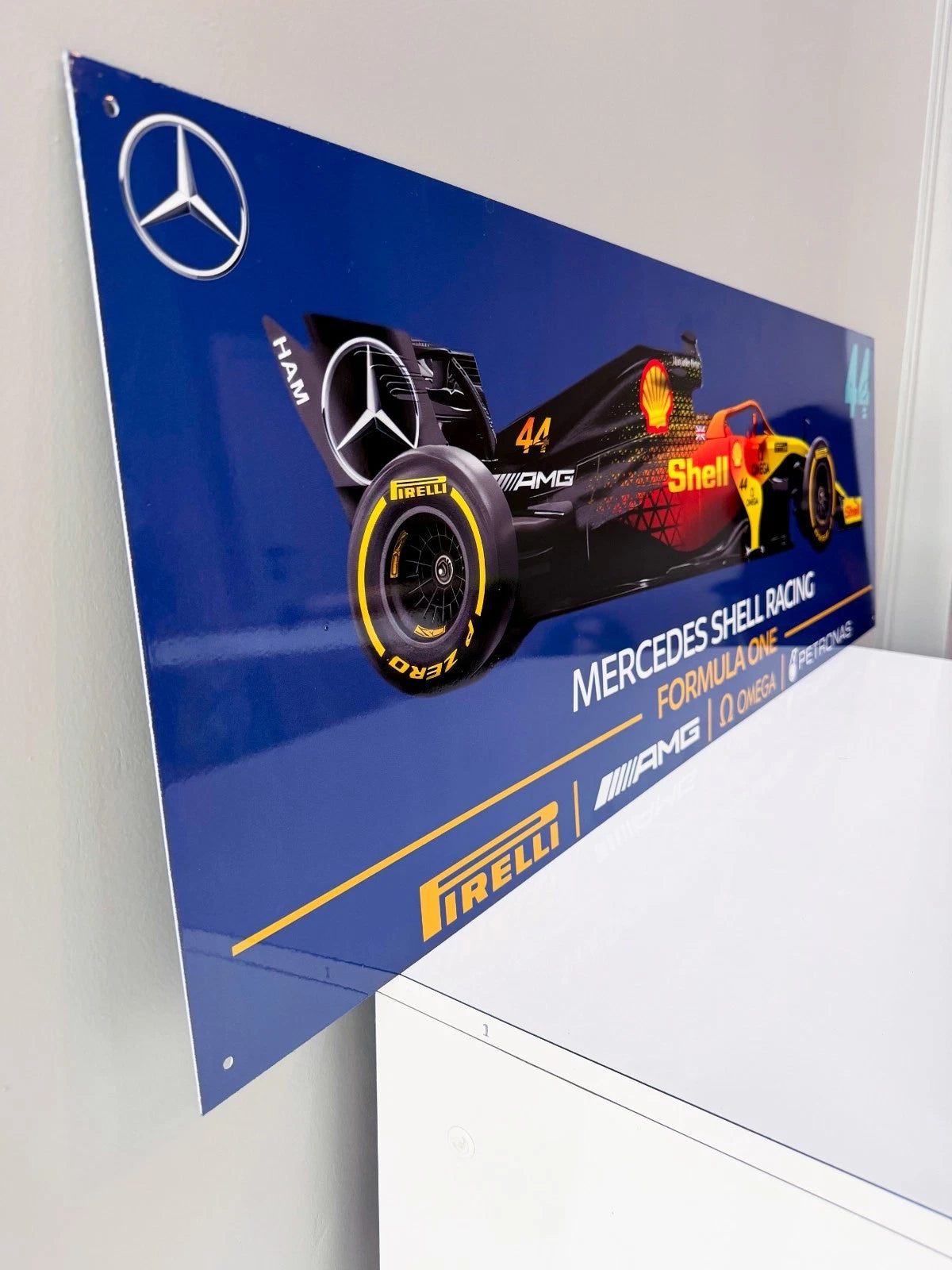 Mercedes Shell Racing Formula One - F1 Metal Tabela