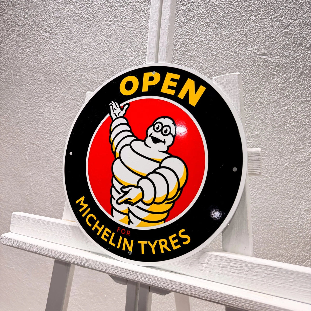 Michelin Bibendum "Open for Michelin Tyres Metal Tabela