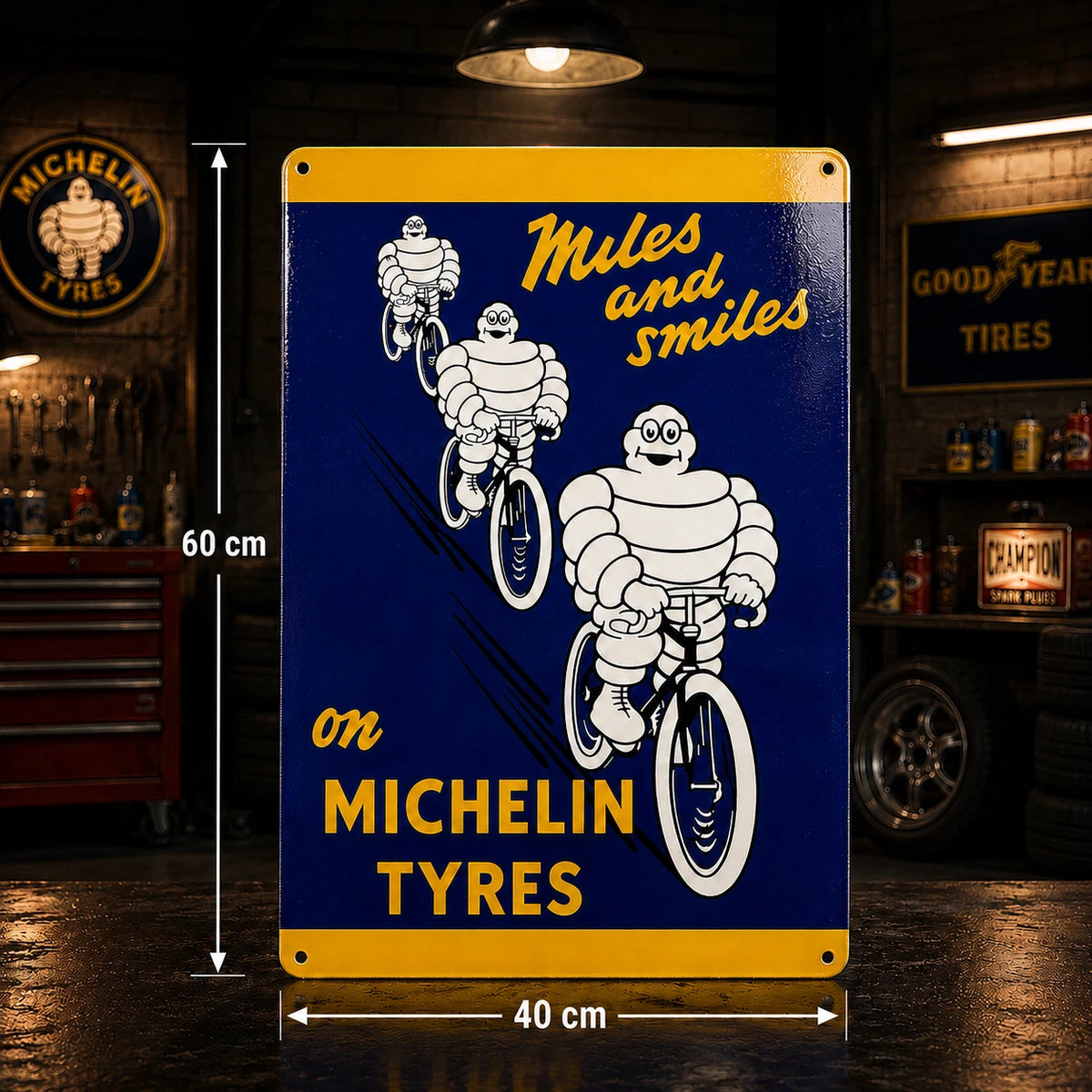 Michelin Cycling Advertising Metal Tabela