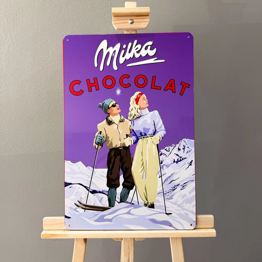 Milka Chocolat Advertising Metal Tabela