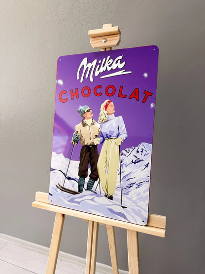 Milka Chocolat Advertising Metal Tabela