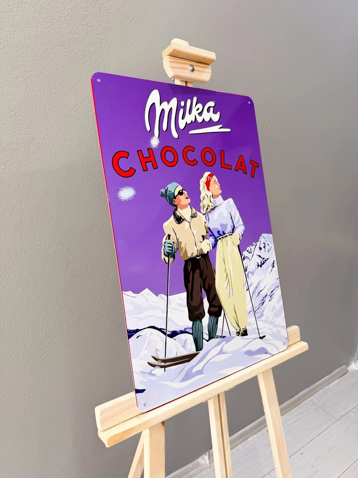 Milka Chocolat Advertising Metal Tabela