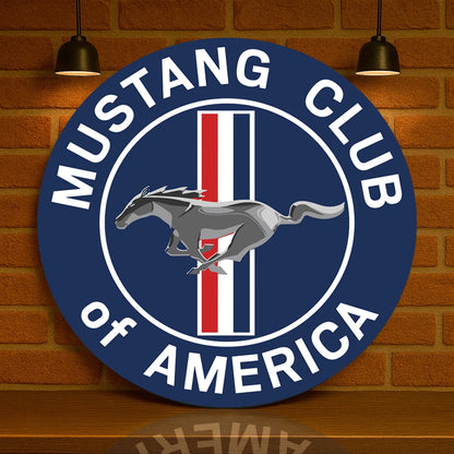 MUSTANG CLUB OF AMERICA Metal Tabela