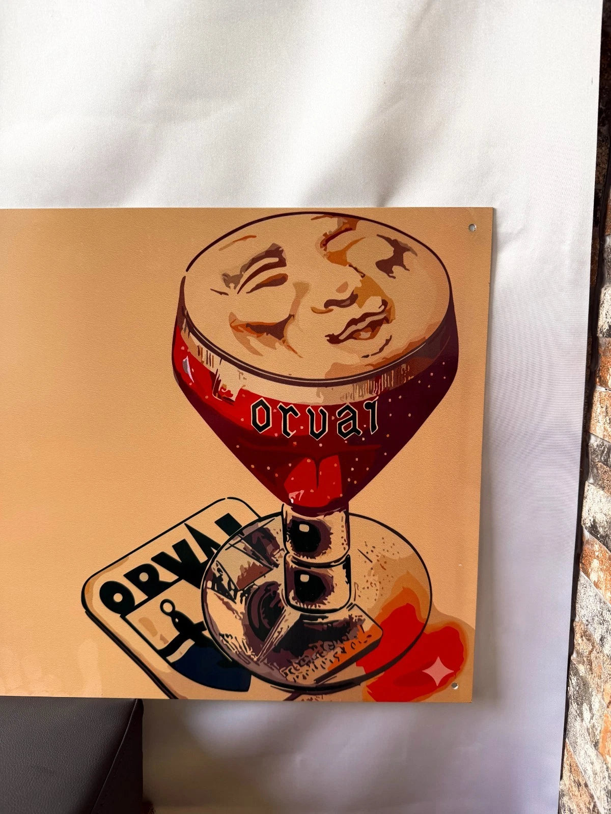 Orval Trappist Beer- Brewery Metal Tabela
