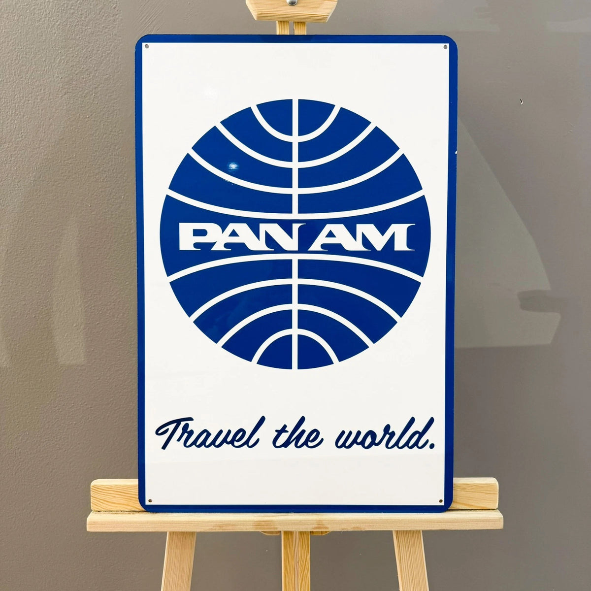 Pan Am - Travel the World Airline Logo Metal Tabela