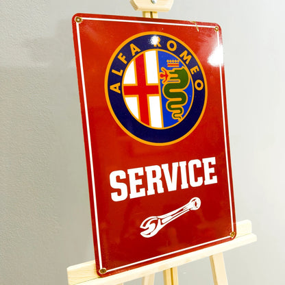 Rusted Alfa Romeo Service Metal Tabela