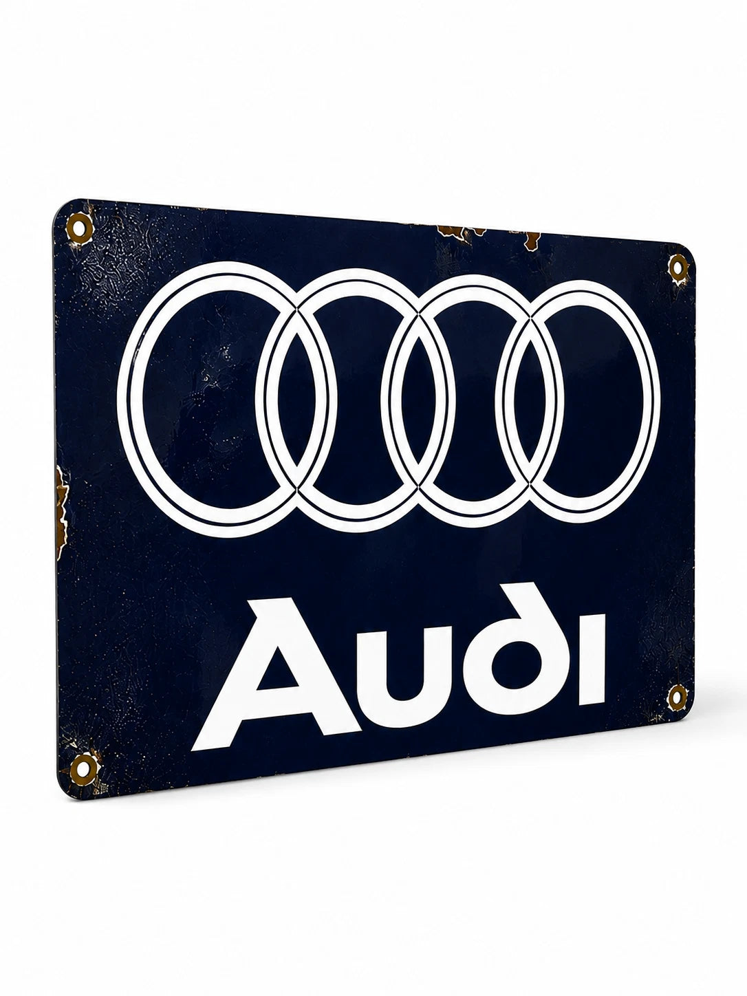 Rusted Audi Rings Metal Tabela