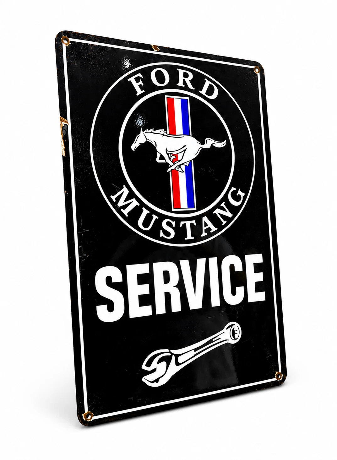 Rusted Ford Mustang Service Metal Tabela