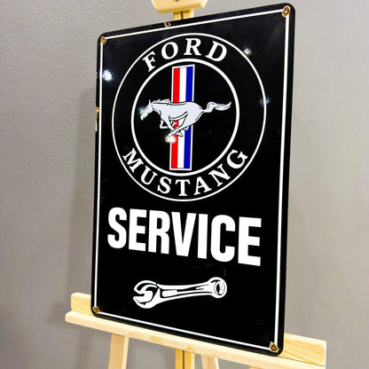 Rusted Ford Mustang Service Metal Tabela