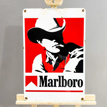 Rusted Marlboro Cowboy Metal Tabela
