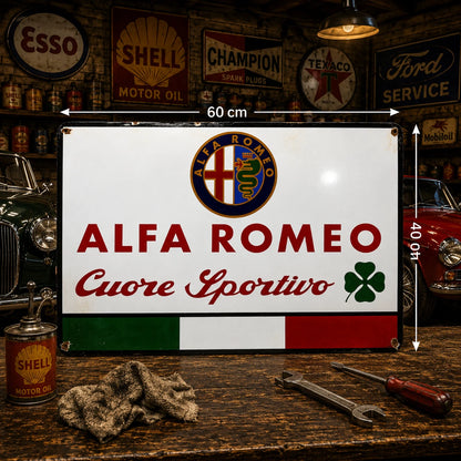 Rusty Alfa Romeo Cuore Sportivo Metal Tabela