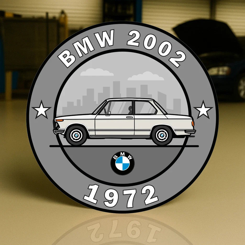 BMW 2002 The Birth of the Ultimate Driving Machine (1972) Metal Tabela