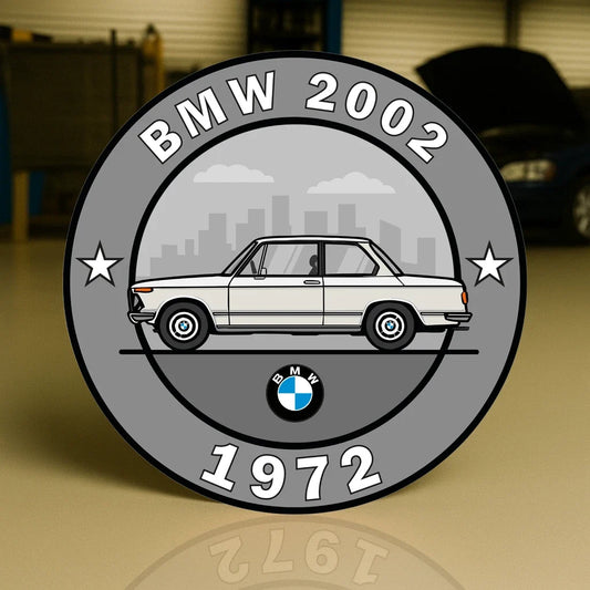BMW 2002 The Birth of the Ultimate Driving Machine (1972) Metal Tabela