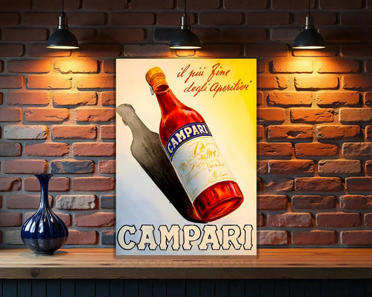 Campari "Il Più Fino degli Aperitivi" Metal Tabela