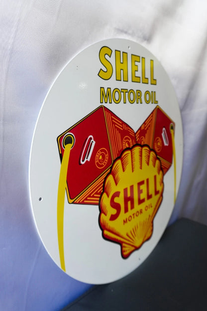 Shell Motor Oil - Oil Can Metal Tabela