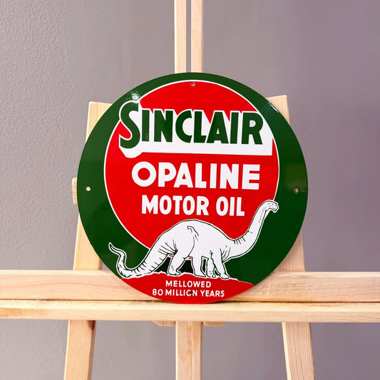 Sinclair Opaline Motor Oil Dino Gasoline Metal Tabela