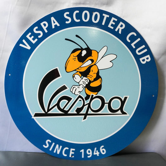 Vespa Scooter Club - Italian Scooter Metal Tabela