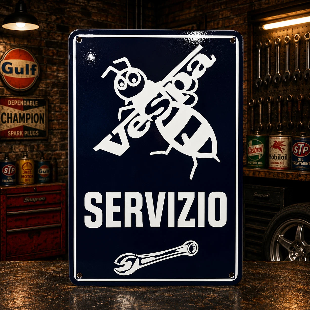 Vespa Servizio Metal Tabela
