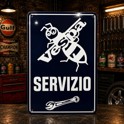 Vespa Servizio Metal Tabela