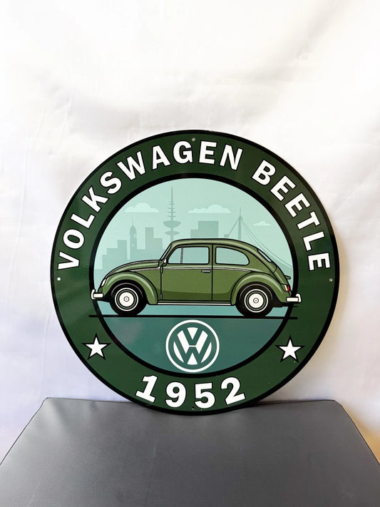 Volkswagen Beetle 1952 - Classic German Metal Tabela