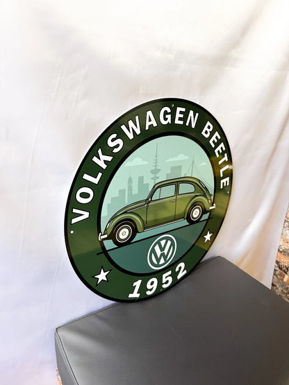 Volkswagen Beetle 1952 - Classic German Metal Tabela