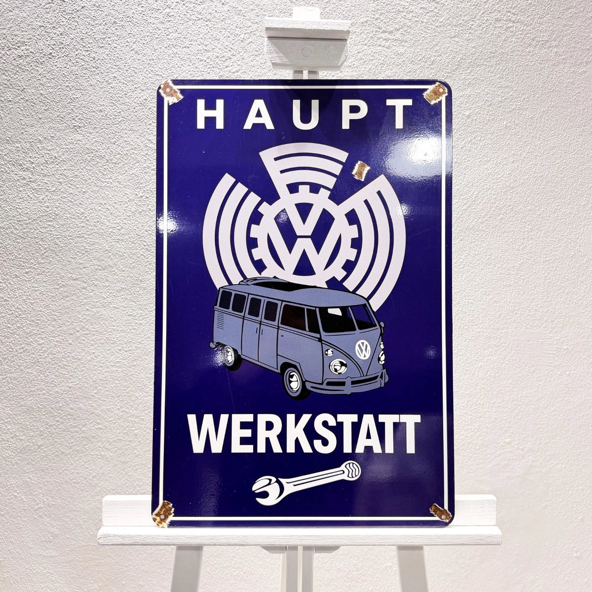 Volkswagen Haupt Werkstatt Rusted Service Metal Tabela