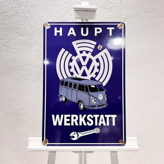 Volkswagen Haupt Werkstatt Rusted Service Metal Tabela