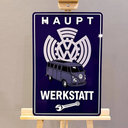 Volkswagen Haupt Werkstatt Service Metal Tabela