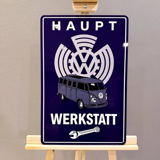 Volkswagen Haupt Werkstatt Service Metal Tabela