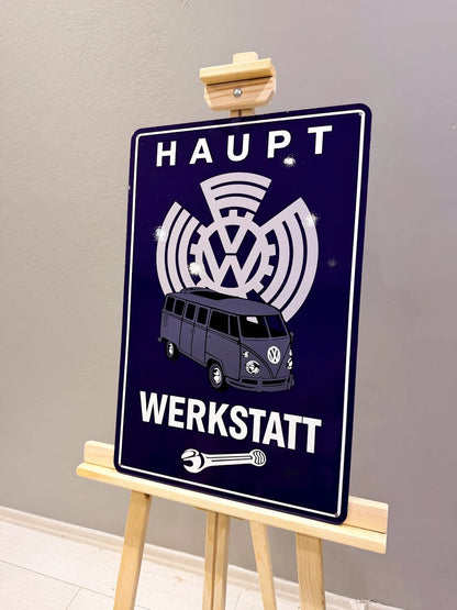 Volkswagen Haupt Werkstatt Service Metal Tabela