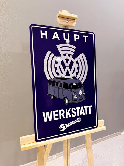 Volkswagen Haupt Werkstatt Service Metal Tabela