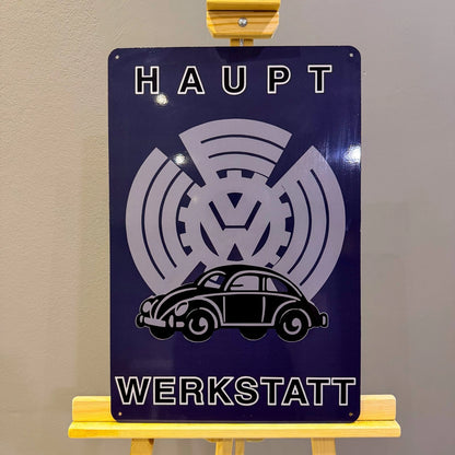 Volkswagen Haupt Werkstatt Service Metal Tabela